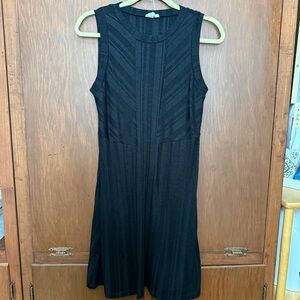 GAP Black Textured Midi Dress